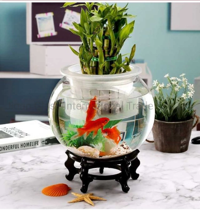 Commerce de gros poissons de taille de réservoir Réservoir rond en verre transparent Goldfish poisson bol