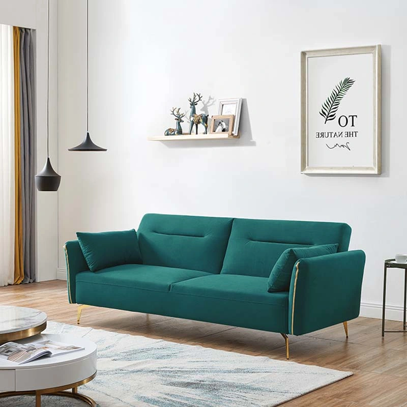 Sofá simples e moderno, de luxo, conjunto Home Furniture Sala de estar ajustável Cama dobrável traseira importado Pine Multifunctional tecido Sofá-cama