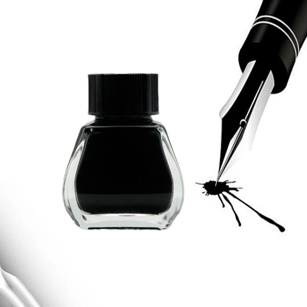 Encre noire premium de 30 ml pour stylo-plume.