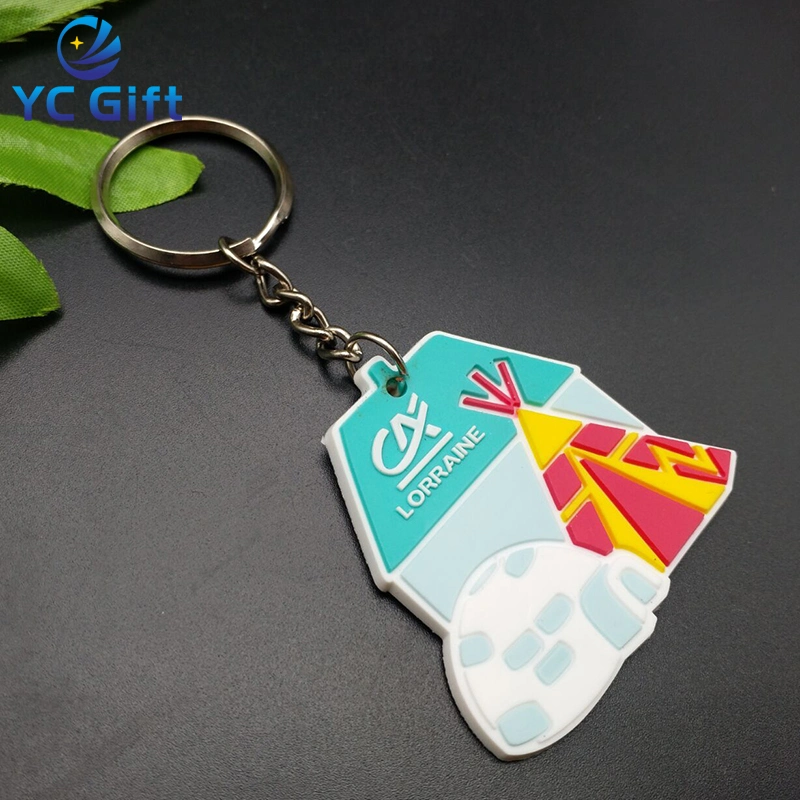 Customized 2D/3D Plastic Rubber Key Holder Company Promotion Personalized Gift Key Ring Soft PVC Blanks Souvenir Keychains with Design Logo (KC-P30)