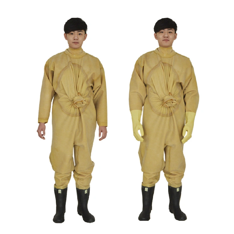 Factory Supply Yellow Rubber Full Body Rain Fishing Chest Waders