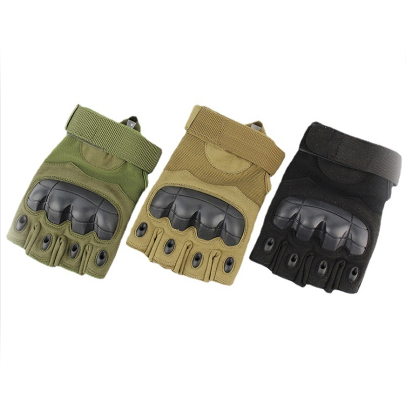 Half Finger Ruber Knuckle Protector Tactical Gloves CS Gloves