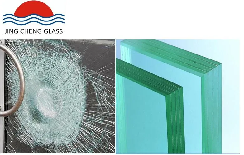 6.38mm/8.38mm/10.38mm/12.38mm Tempered Clear and Color Laminated Glass