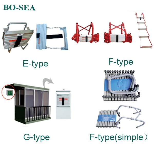 F Tipo de aleación de aluminio simple escalera de incendios de escape de la lucha contra incendios