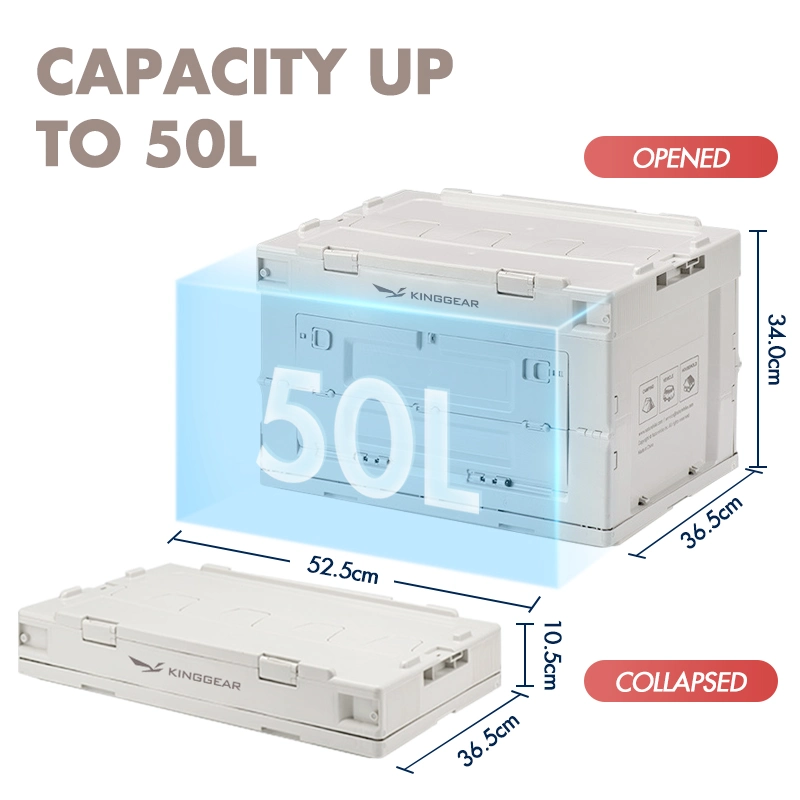 Caja de almacenamiento plegable para camping, almacenamiento de coches, clasificación de vivienda
