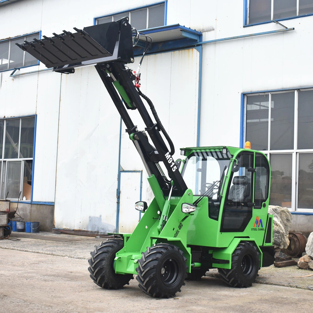 Articulé ce petit/mini chargeuses avant 4RM 0.6TON/1 tonne/tonne 1.5ton/2D'avant/chargeuse à roues Multione la flèche télescopique avec pièces jointes multifonctionnelle