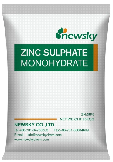 Good Quality Fertilizer Grade Granular 2-4mm Zn 33% Min CAS 7446-19-7 Zinc Sulphate Monohydrate