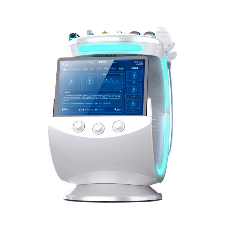 Mejores 7 en 1 Hydra Facial belleza Smart Azul hielo ecógrafo