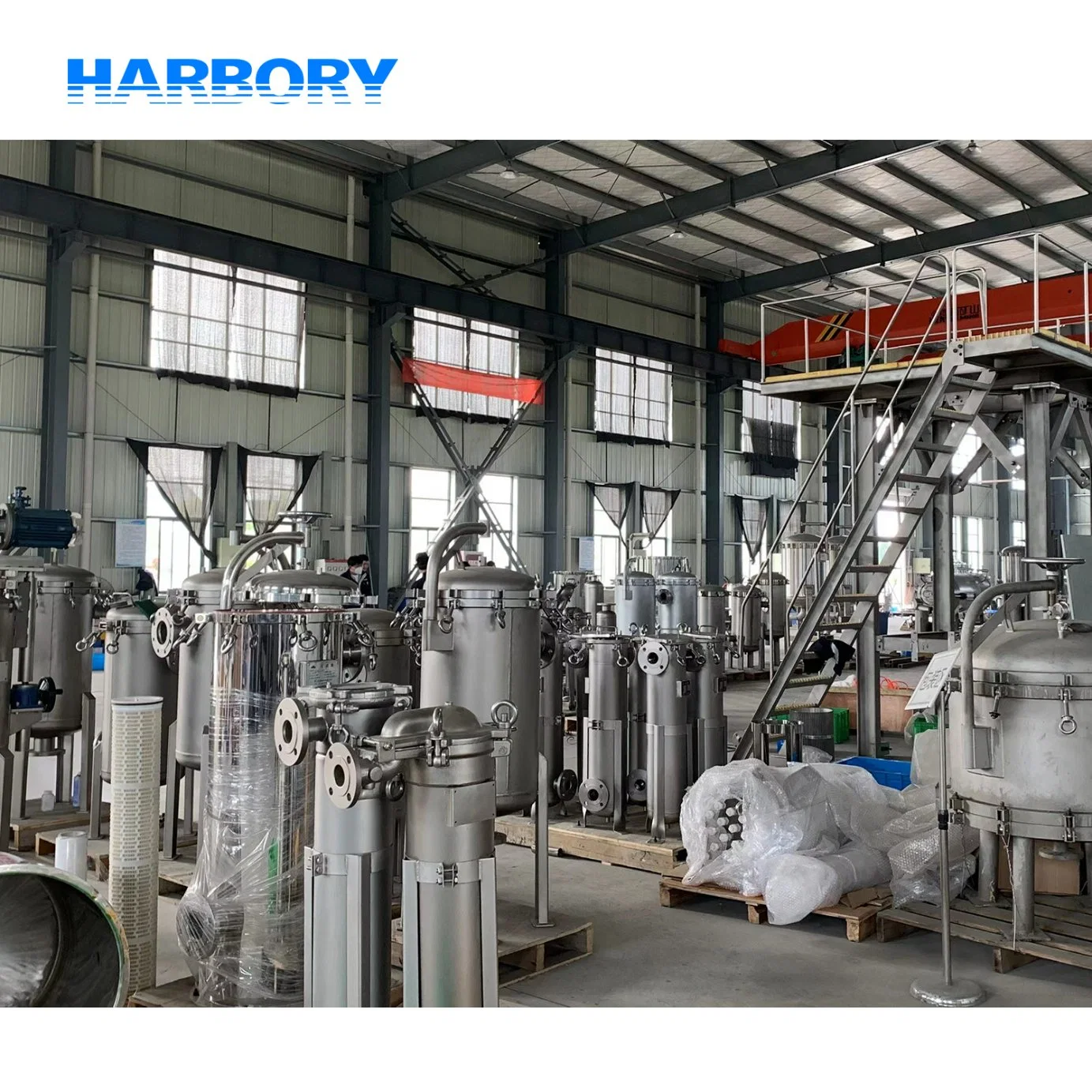 Liquid/Oil/Wine/Beer/Honey/Syrup/Paint Filtration Machine Stainless Steel 304 Multi Bag Filter Housing