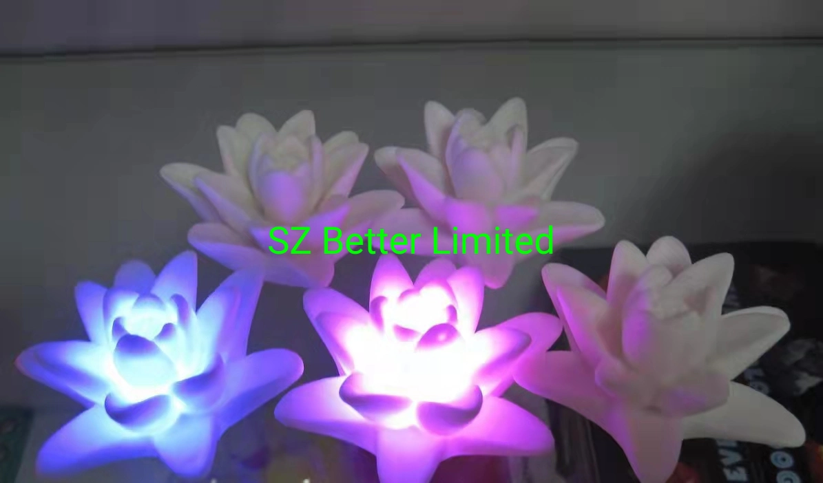 LED Colorful Floating Lotus Night Light Water Sensor LED Floating Lotus Candle