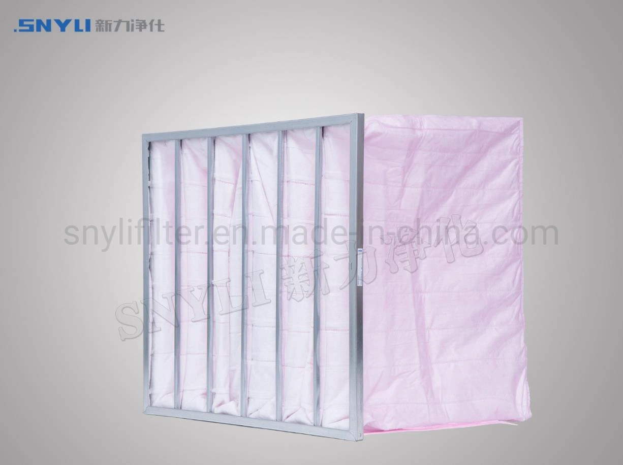 Non Woven Washable Pocket Filter Synthetic Fiber Media Rigid Pocket Filter (F7, F8, F9)