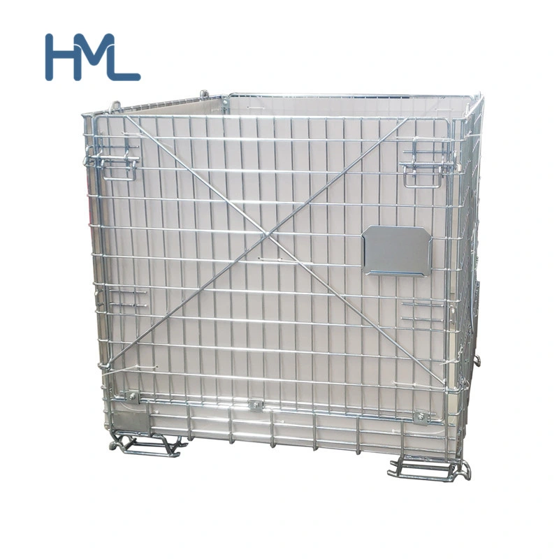 Hot DIP Zinc Collapsible Stacking Metal Storage Wire Mesh Bins