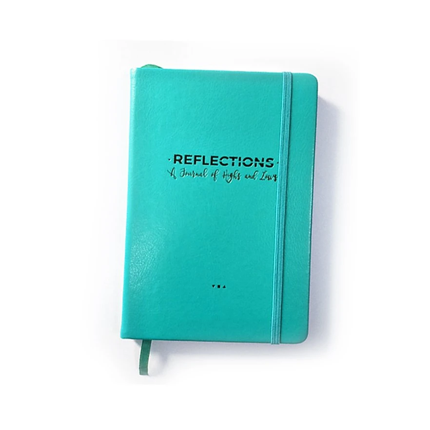 Promotional 2023 Customized Embossed Logo PU Notebook / PU Agenda with Elastic Band