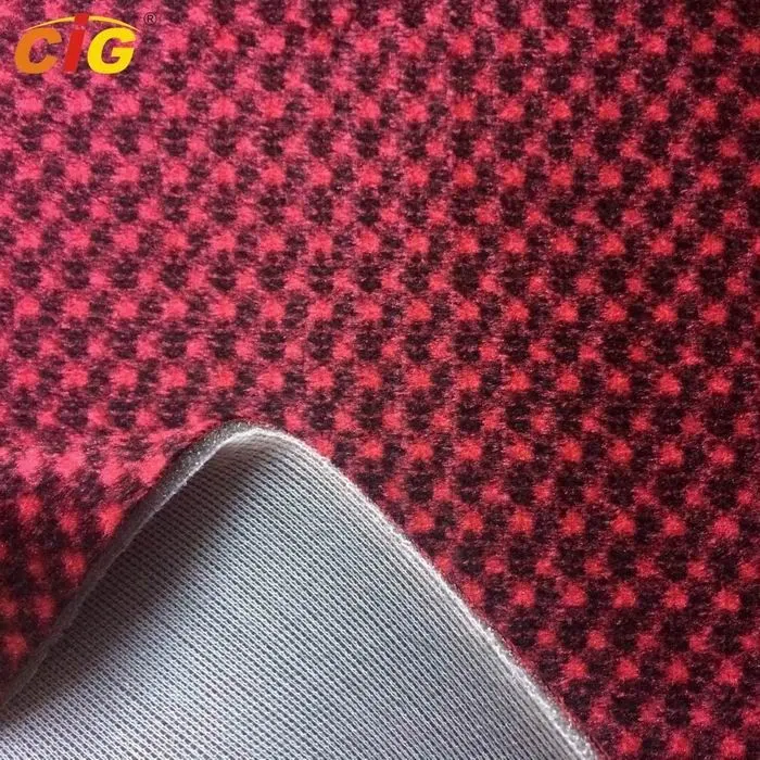 Tela de jacquard de cepillo de Tricot para la cubierta del asiento de coche