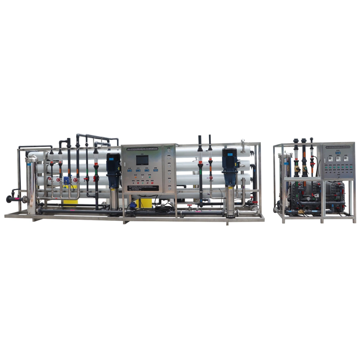 Elektroindustrie Double Pass Reverse Osmosis System mit EDI Mix Bett Ultra Reinwasser für Kessel Pharmazeutische Modul System Ion Austausch 12t/H