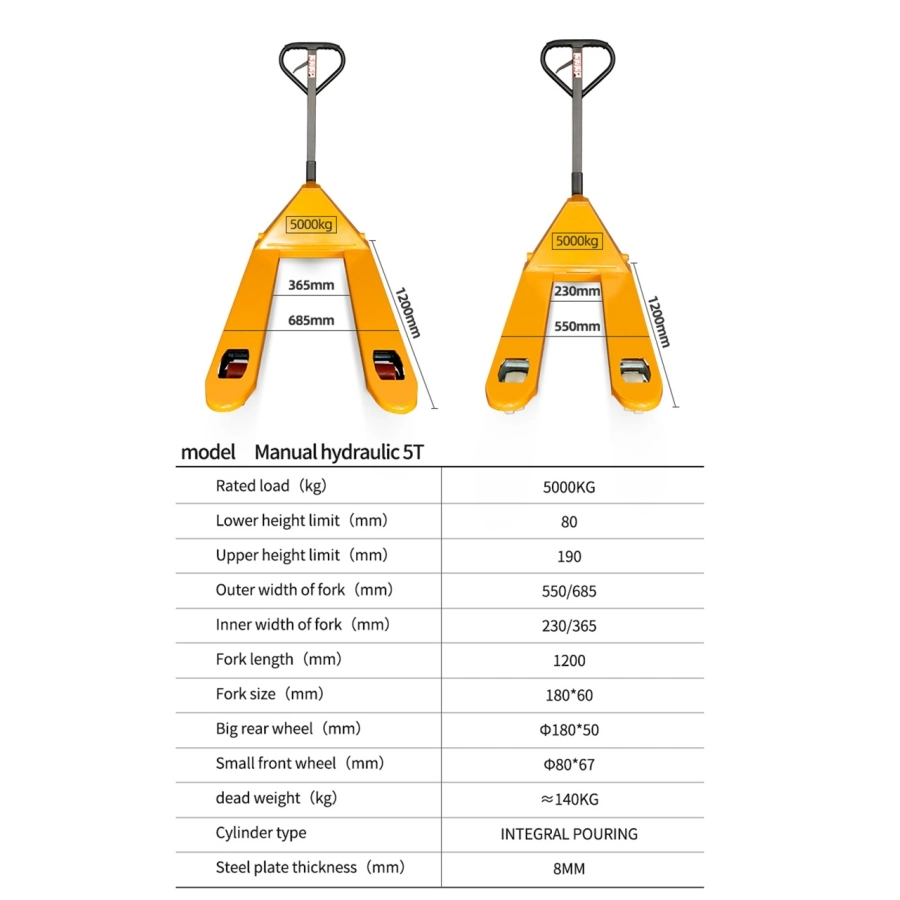 Transpalette manuel 1 tonne 2 tonne 3 tonnes