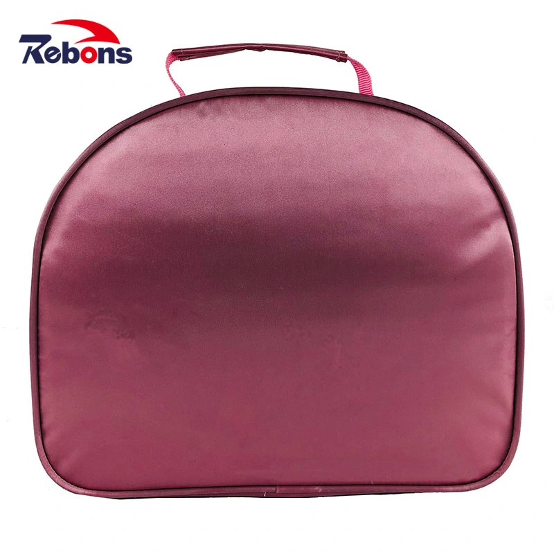 Wholesale/Supplier Custom Logo Promotional Nylon Pink Cute Cosmetic Pouch Dance Hand Tote Bags Makeup Case Bags for Shcool Kids Girls