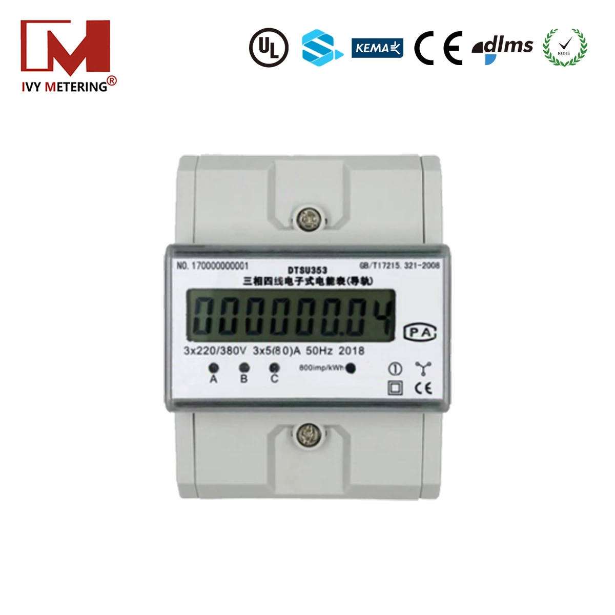 Communication Module LCD Display Active Energy Meter