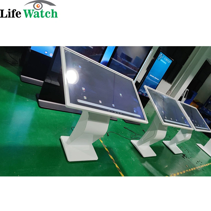 Life Watch Selling 65-Inch White Color K Type Touch Interactive LCD Kiosk Display Screen