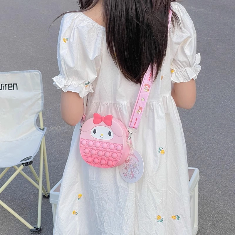 Children's Bag Female Cute Baby Zero Purse Girl Cartoon Silicone Educational Toy Bag Little Girl Crossbody Bag