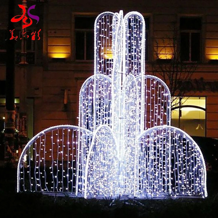 Christmas Decor 3D Effect Dynamic Customized Size LED Fountain Light