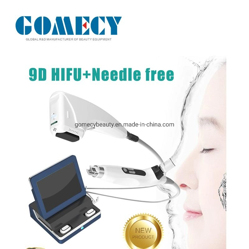 2 in 1 Hifu 9d Needle Free Mesotherapy Skin Tightening Wrinkle Remover Facial Beauty Machine