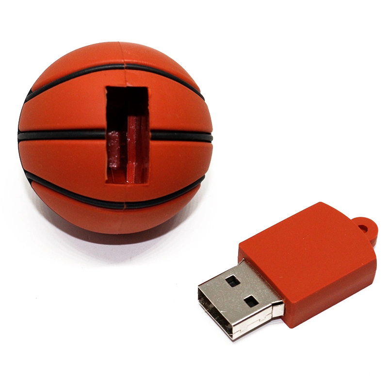 Custom Shape Colorful Globular Basketball PVC USB Pen Drive Flash Drive USB