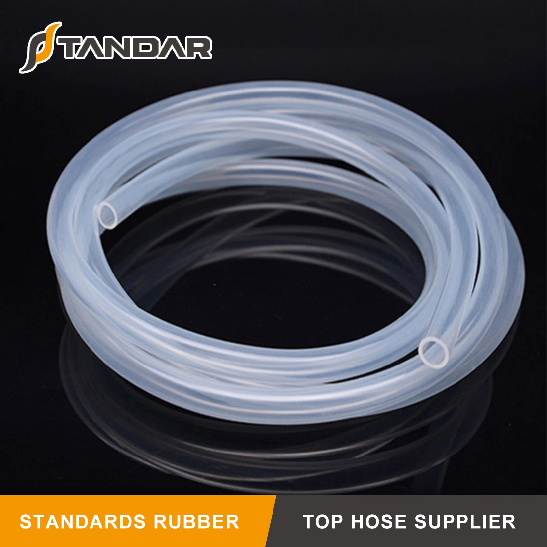 Food Grade Flexible Thin Wall Soft Clear High Temp Platinum Cured Reinforced Silicone Tubing