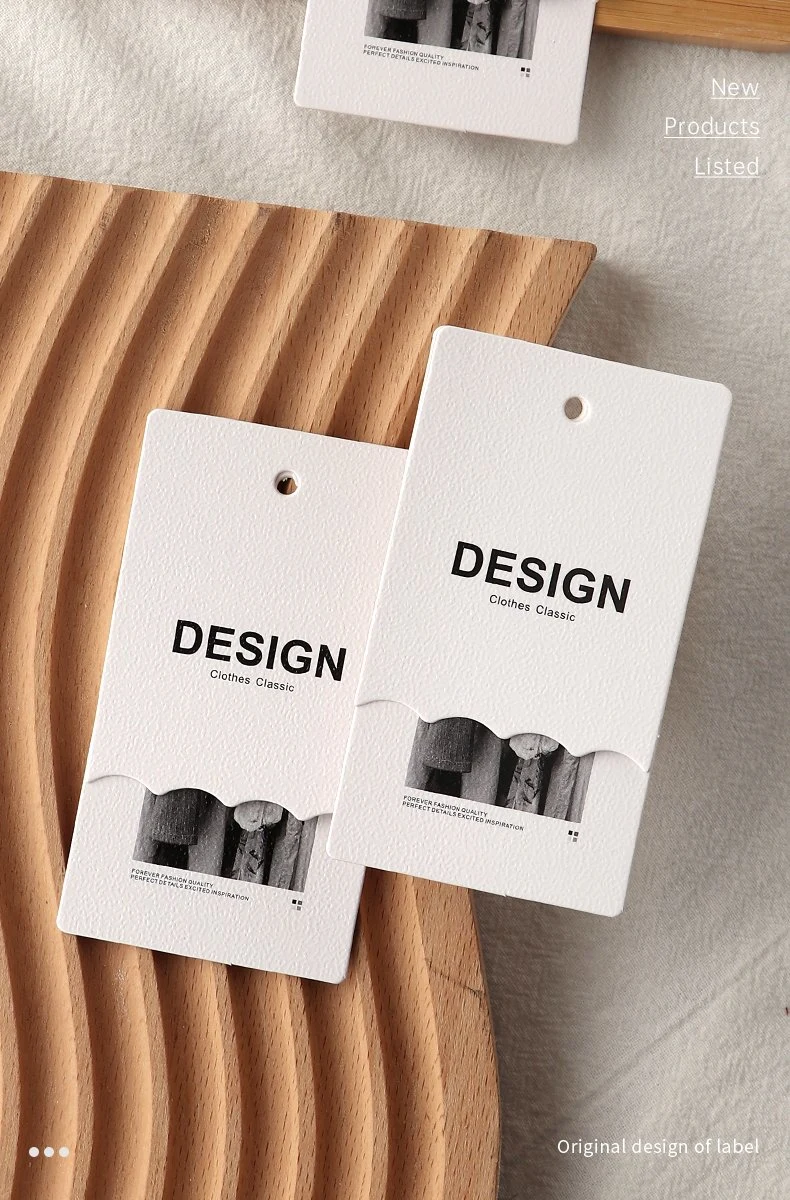 Free Design Luxury fashion Custom Garment Accessories Hang Tags Price Name Label Clothing Brand Hangtag with Printing Own Logo