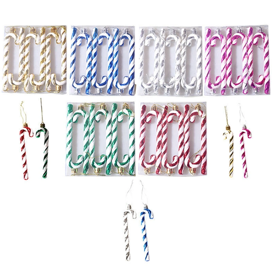 2023 Wholesale/Supplier New Christmas Decoration Plastic Crutches Holiday Gifts Home Decoration