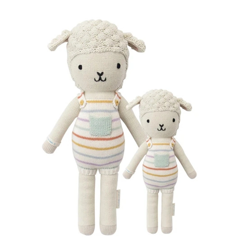 Hot Selling Custom Cute Kawaii Knitting Sheep Soft Toy Stuffed Animal Sheep Plush Toy