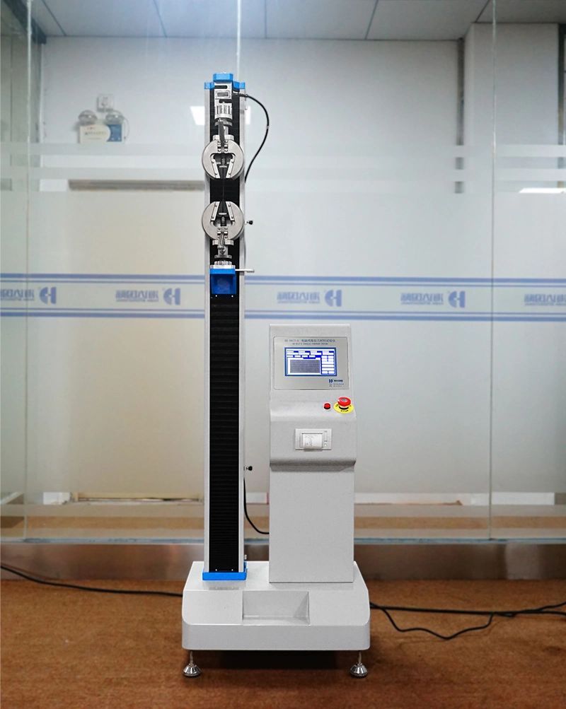 Computer Control Electronic Single Column Tensile Strength Testing Machine for Plastic Material