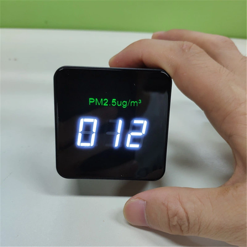 Indoor Real Time Meter Rechargeable Lithium Battery Portable Cube Design Pm2.5 Detector Air Quality Monitor Smog Smoke