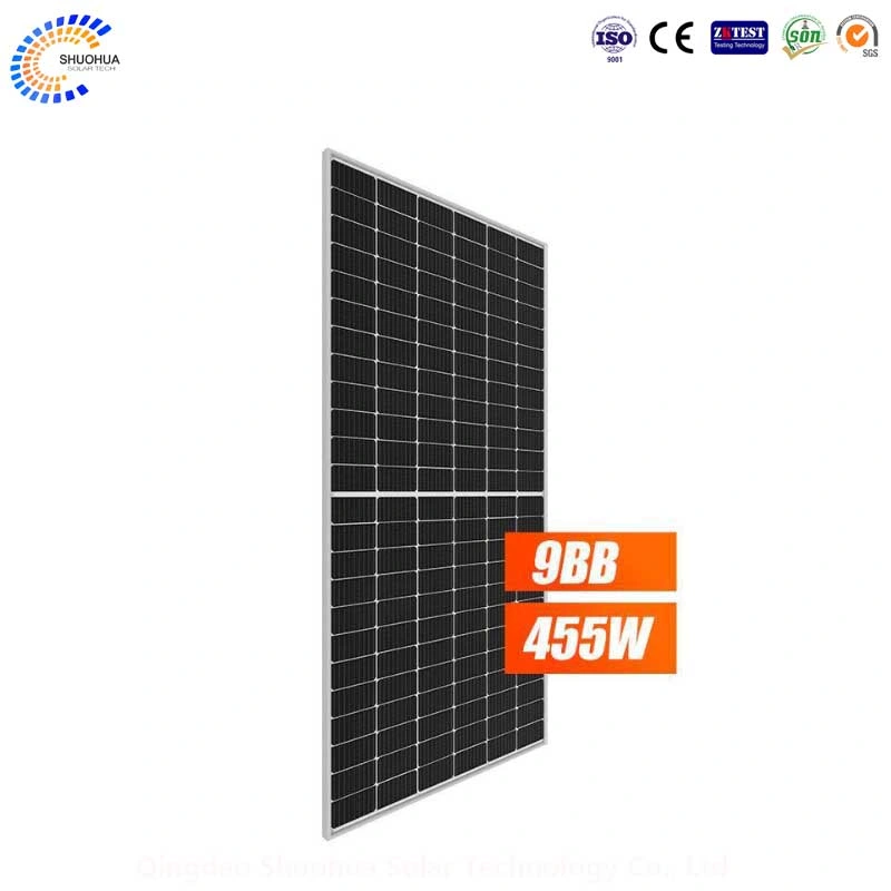 450W 440W 430W 420W MBB 9Bb 144PCS Media celda Corte Mono Panel Solar PV Alta Potencia 1000/1500VDC Energía Solar Panel