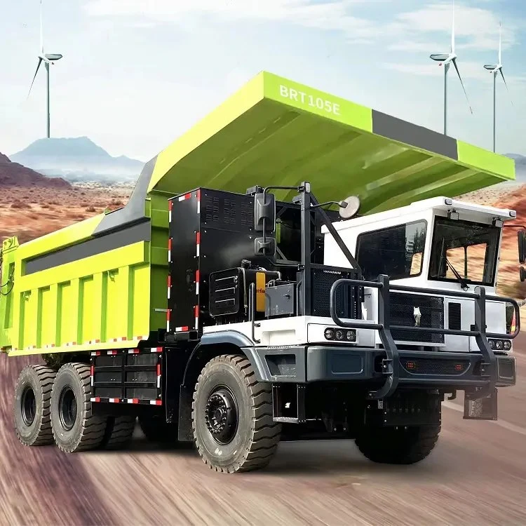Chinese New Energy Battery Electric 6X4 Mining Dump Truck Breton 350kwh 100ton Fullwon EV Electric Truck for Mining Equipment