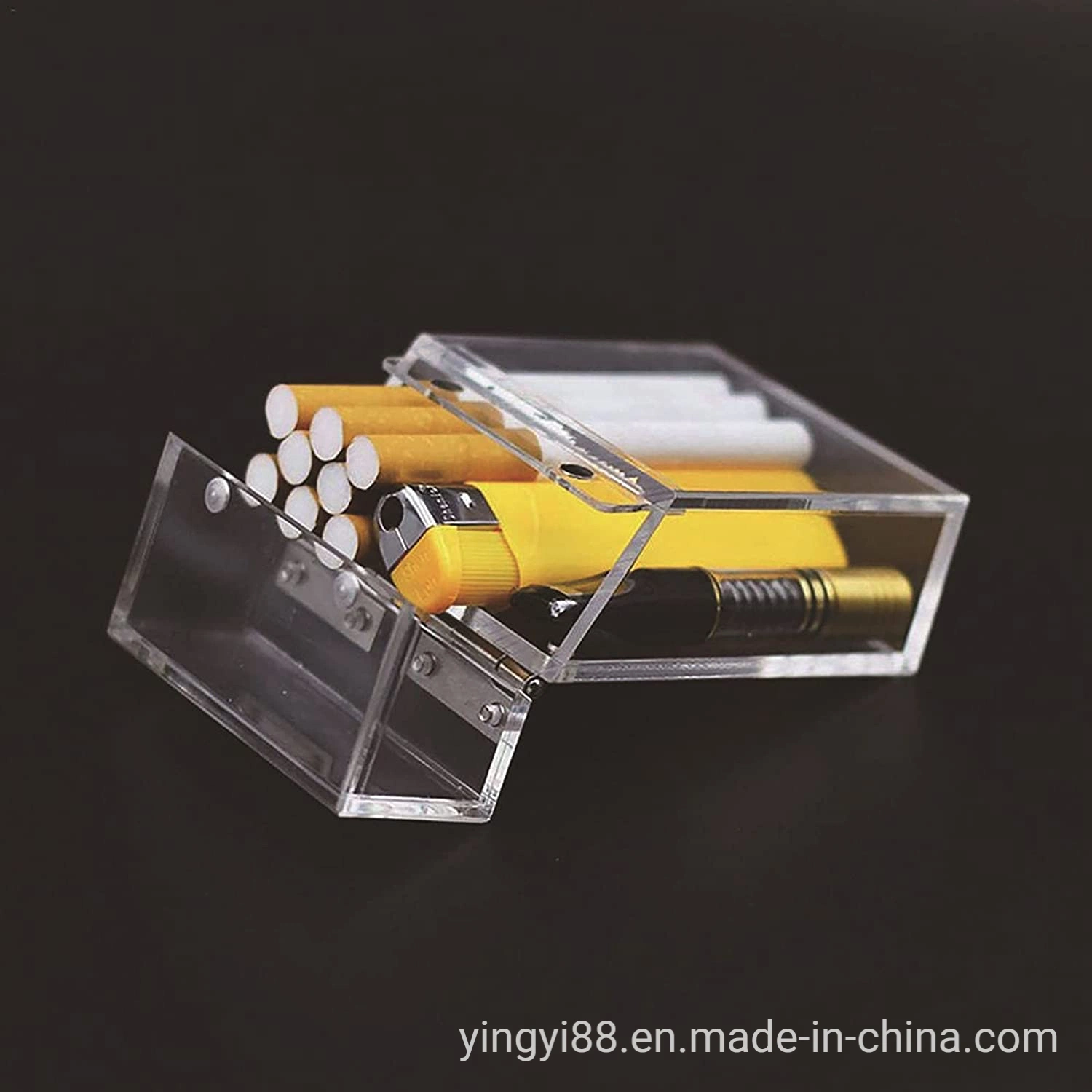 Transparent Acrylic Plexiglass Cigarette Display Box with Customized Logo