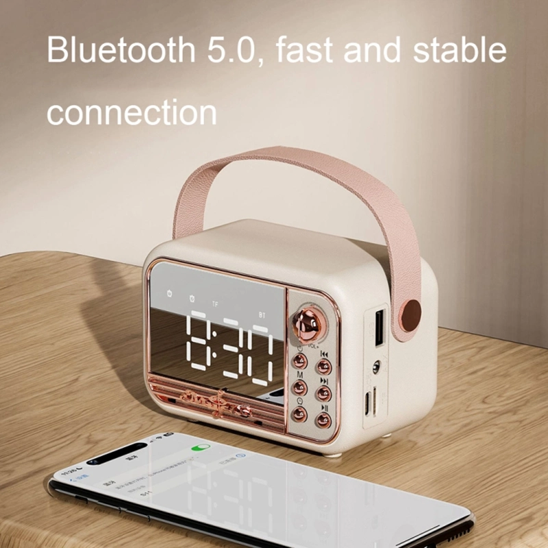 S11 Prise en Main Portable Affichage horloge numérique haut-parleur Bluetooth stéréo hi-fi haut-parleur de son soutien TF carte