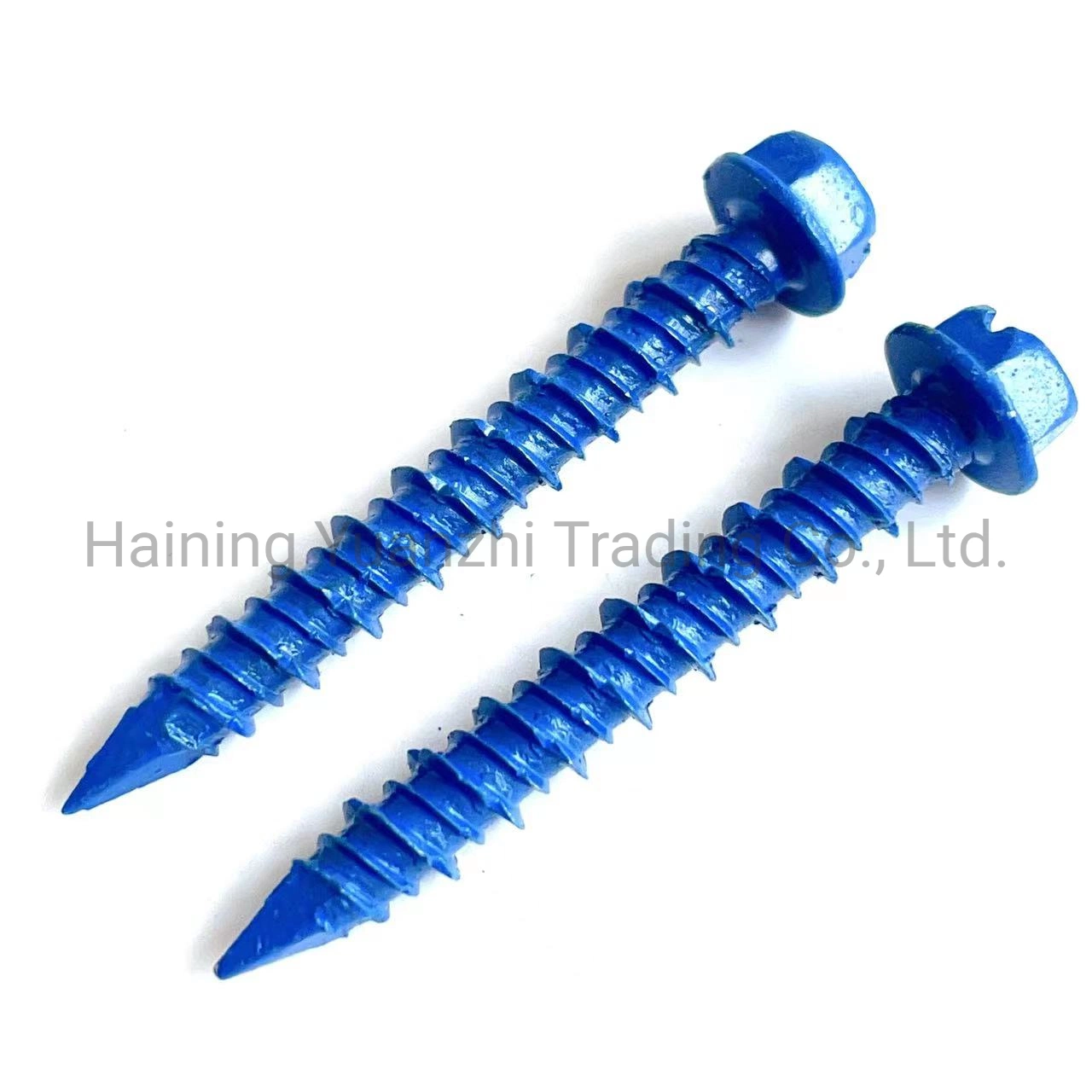 1/4 Inch C1022 Hex Head Slotted Drive 1000 Hours Blue or White Ruspert Tapcon Concrete Screws