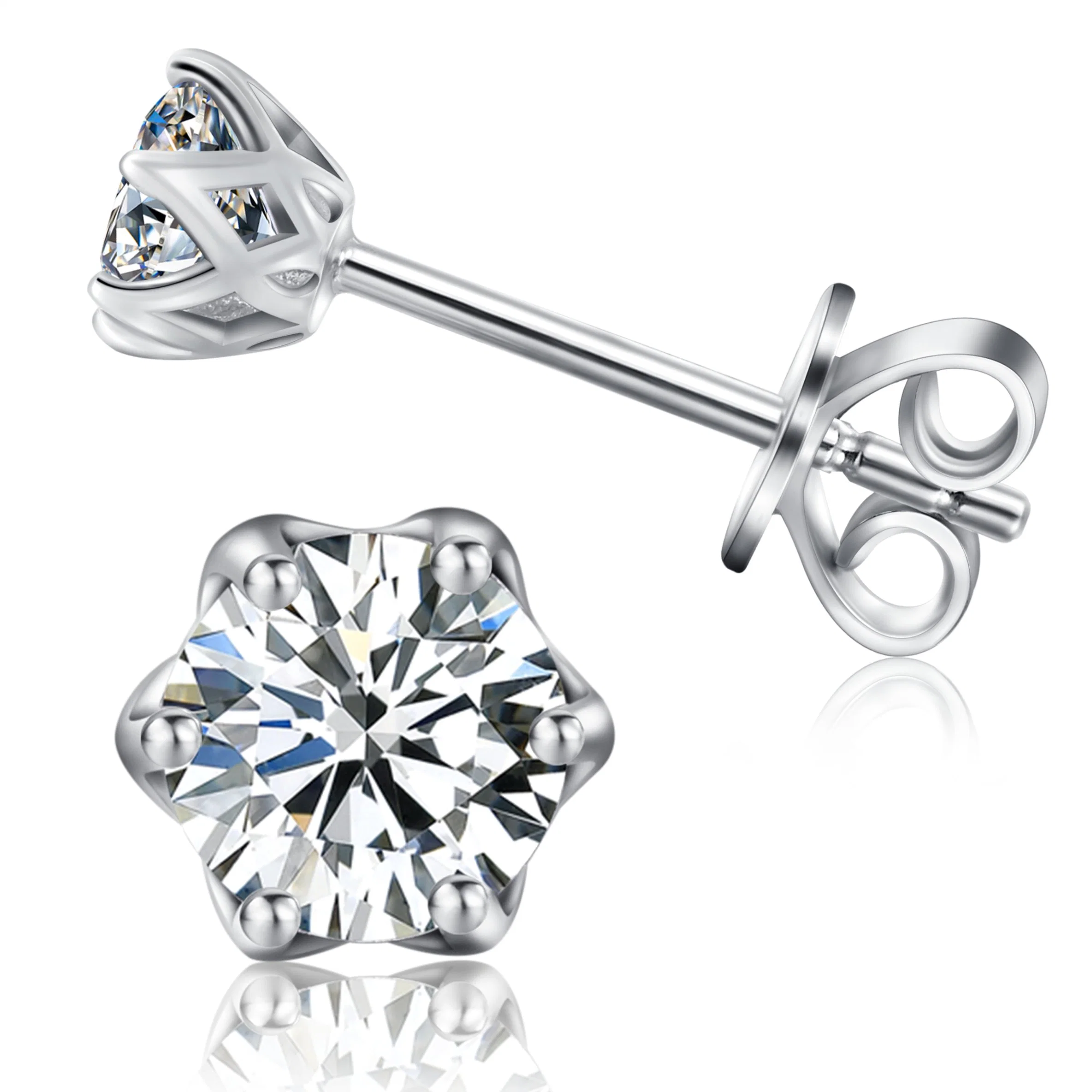Modeschmuck Luxus-Ohrringe Set Schraube Zurück Vergoldet 925 Sterling Silber VVS Moissanite Diamant Ohrstecker für Männer Frauen