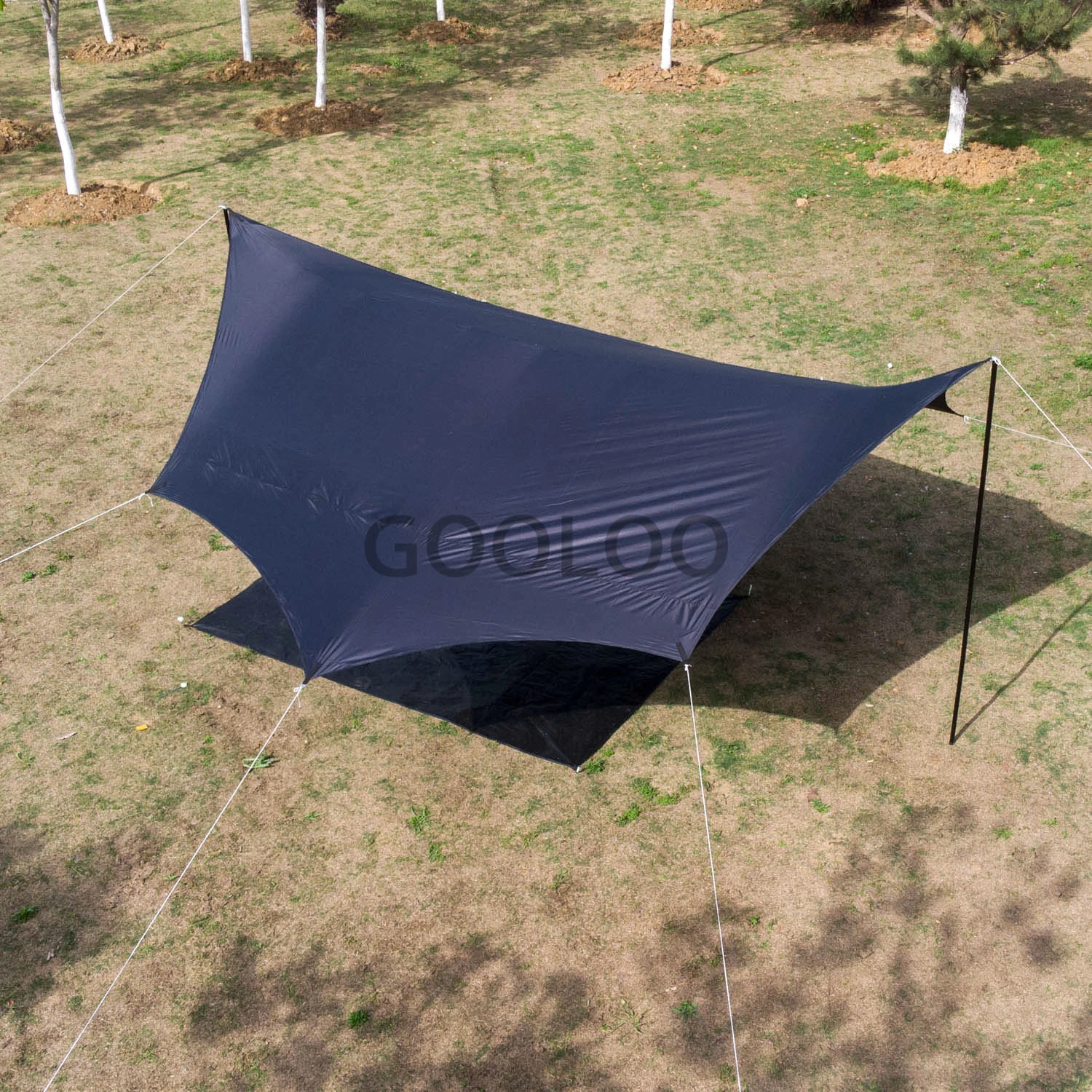 Camping hexagonal Awning impermeable UV Jardín Playa Canopy sombra