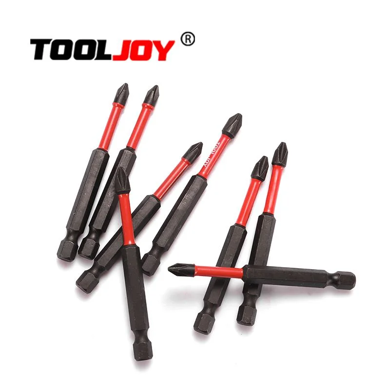 Tooljoy calidad duradera Taiwán S2 Vástago hexagonal de 1/4" de 50mm puntas de destornillador de bits de torsión