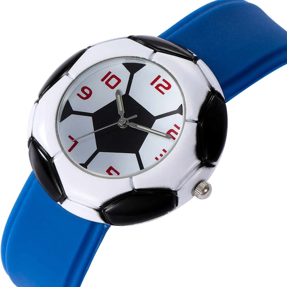 Waterproof Children Fashion Casual Football Silicone Quartz Wrist Watch