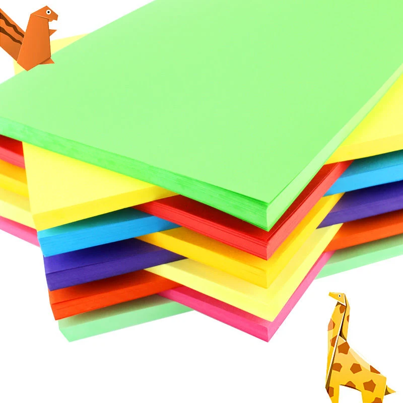 Papel a cores DIY para cartão A4 colorido de 80 G/M2 para Stationery School Papel para artesanato infantil