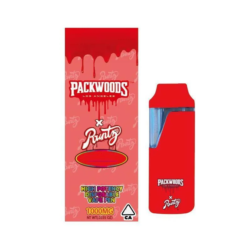 10 sabores Packwoods Runtz Disposable Device 1,0/2,0ml Marca de embalaje exterior Caja