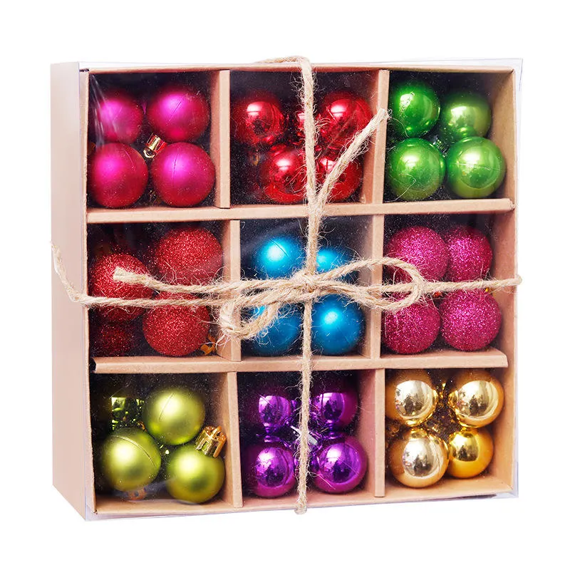 Rose Gold Christmas Plastic Balls Set Christmas Tree Pendant Ornaments Party Decoration