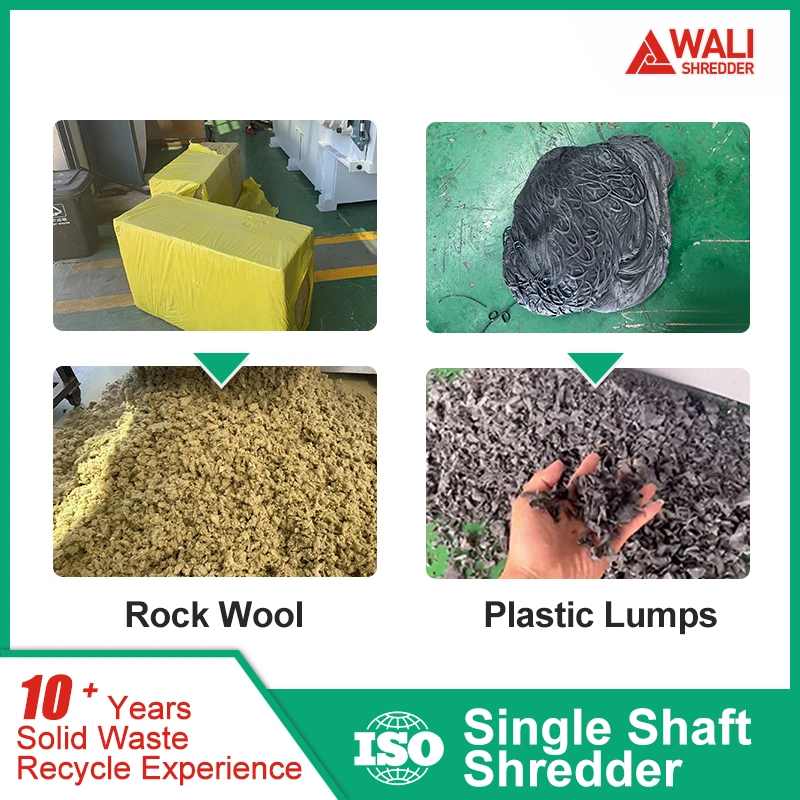 Shredder Machine HDPE Pipe Plastic Lumps Recycling Wood Pallet Drum Bottle Shredder