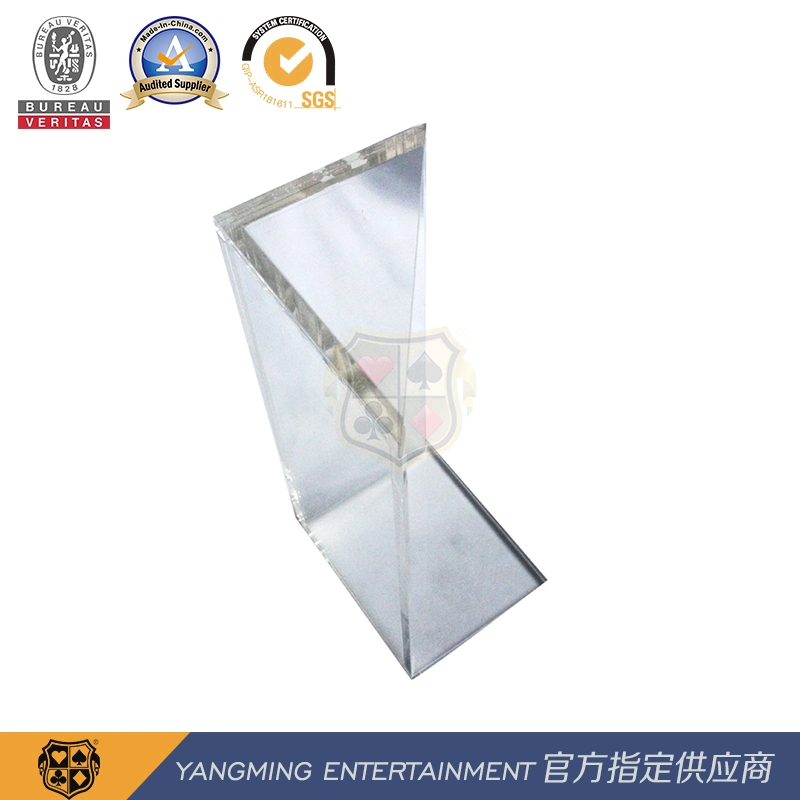 Triangle Transparent Acrylic Waste Card Rack Black Jack Poker Table Game Table Deck Card Box