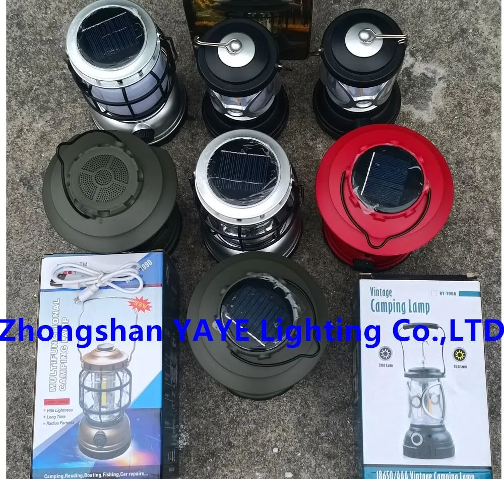 Yaye Factory Price CE/IP66 5W Portable Rechargeable Emergency Solar Power LED Camping Lighting 1000PCS Stock/ Best Manufacturer: Zhongshan Yaye Ligting Co., Ltd