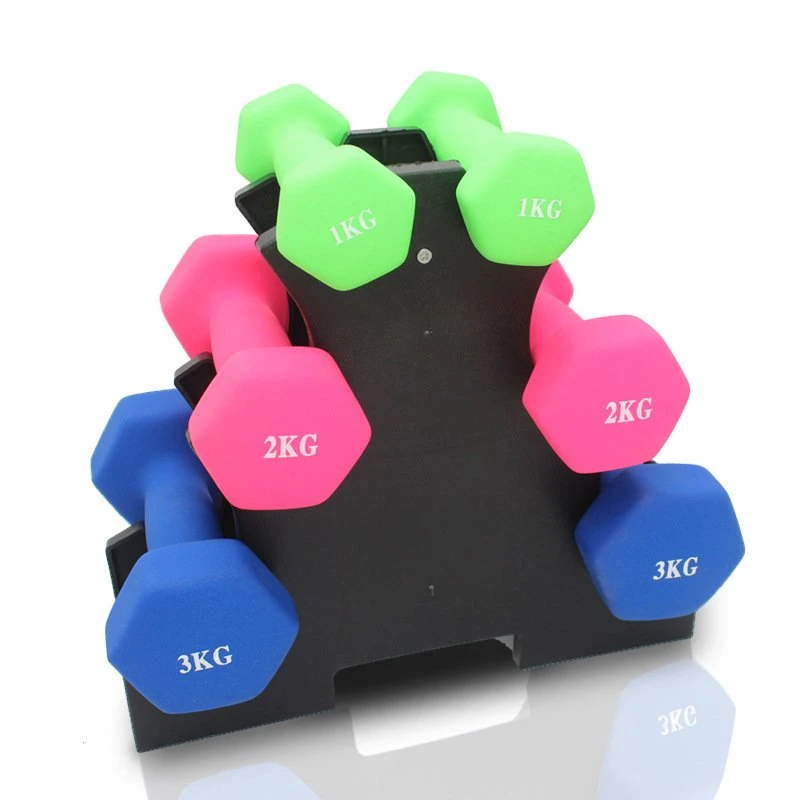 Type a Vertical Gym Round Head Children's Hexagonal Dumbbell Storage Rack