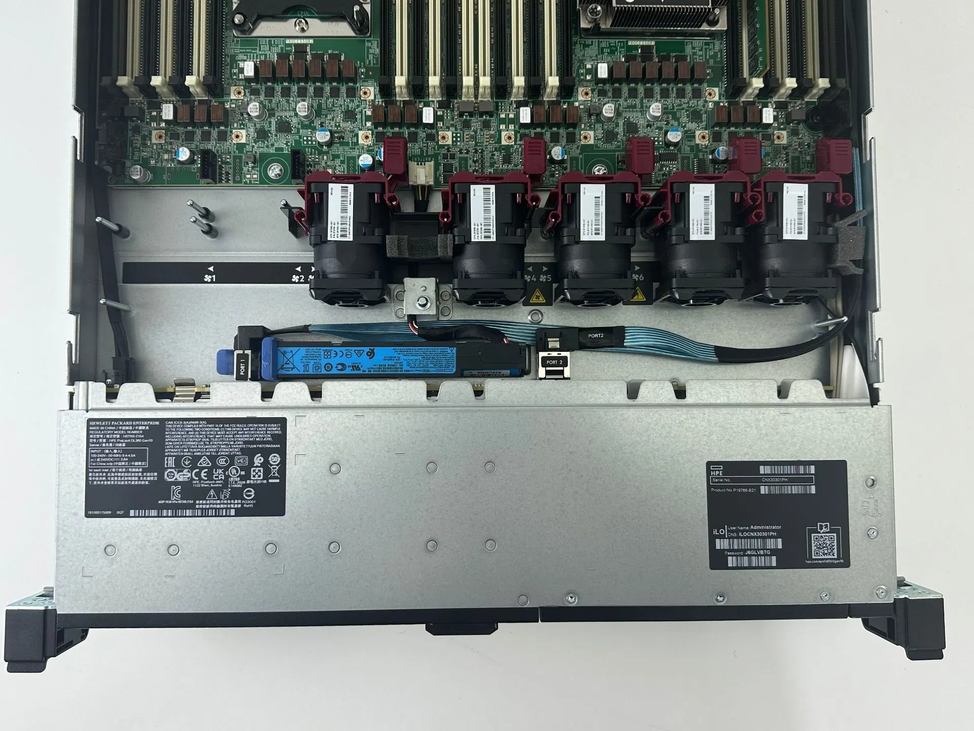 خادم تخزين عالي الكثافة طراز HPE ProLiant Dl360 Gen10 Rackmount